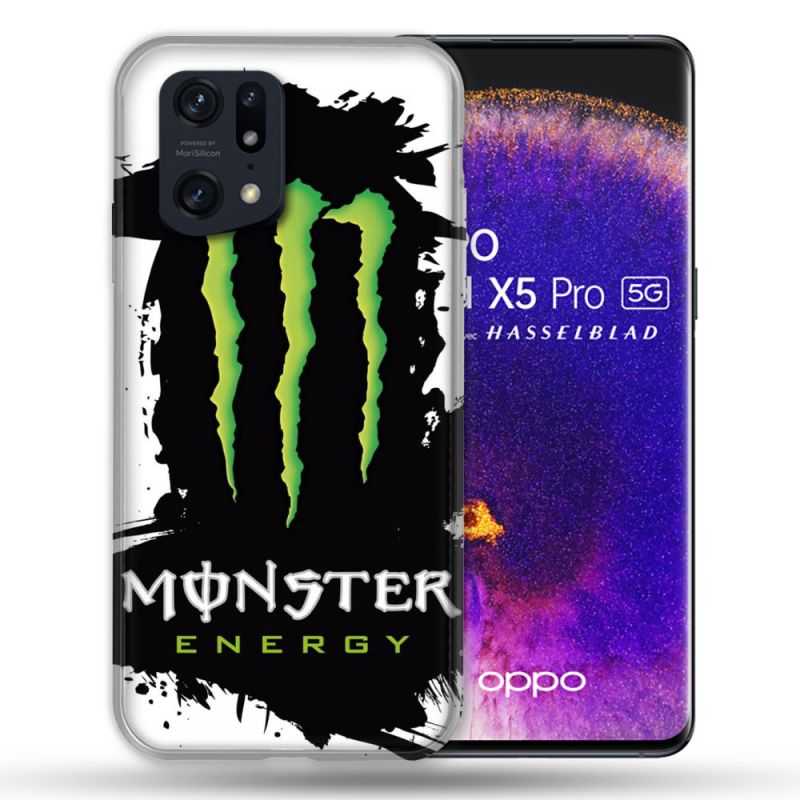 Coque Pour Oppo Find X5 Pro Monster Energy Tache