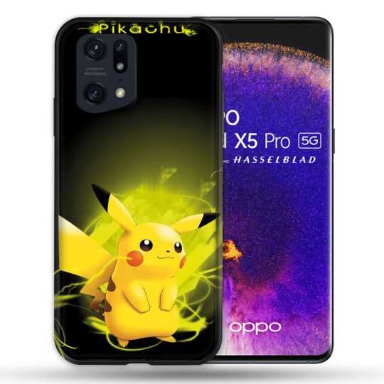 Coque Pour Oppo Find X5 Pro Pokemon Pikachu Eclair
