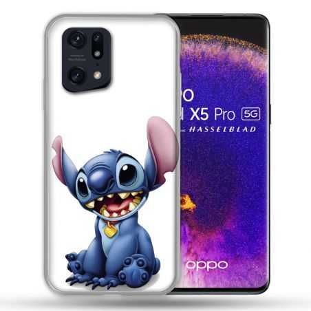 Coque Pour Oppo Find X5 Pro Stitch Blanc