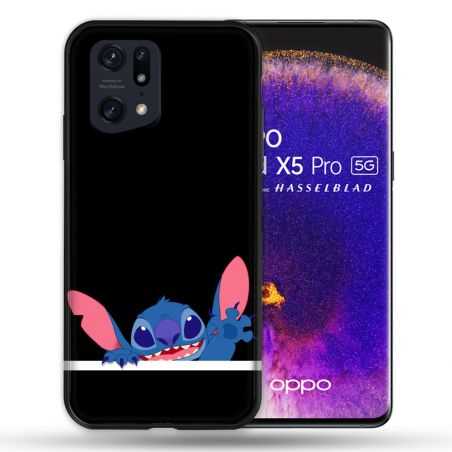 Coque Pour Oppo Find X5 Pro Stitch Noir