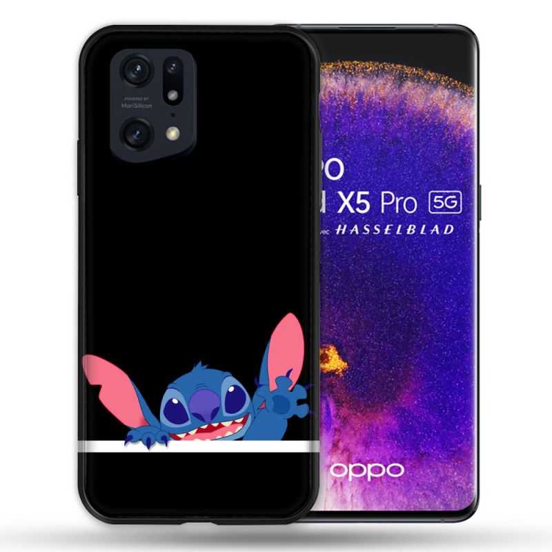 Coque Pour Oppo Find X5 Pro Stitch Noir