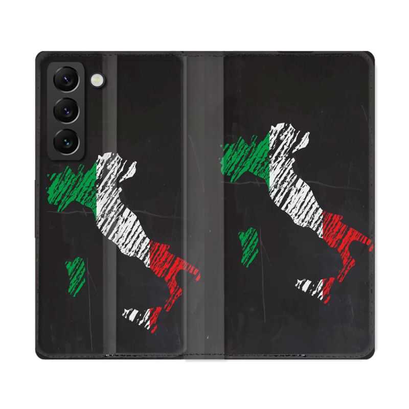 Housse Cuir Portefeuille Pour Samsung Galaxy S22 Ultra Voyage Italie Botte