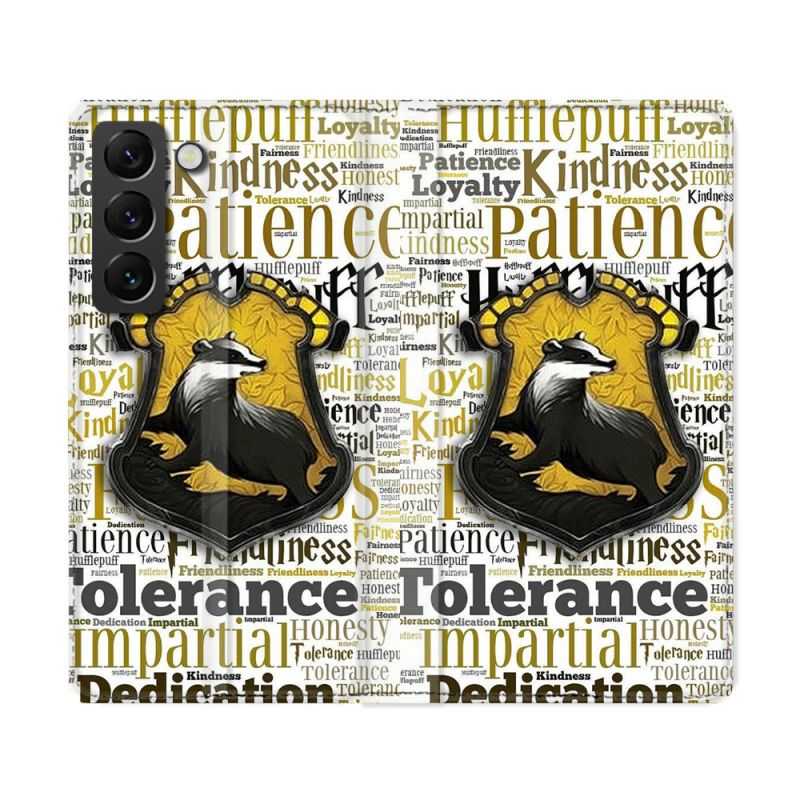 Housse Cuir Portefeuille Pour Samsung Galaxy S22 Ultra Harry Potter Poursouffle