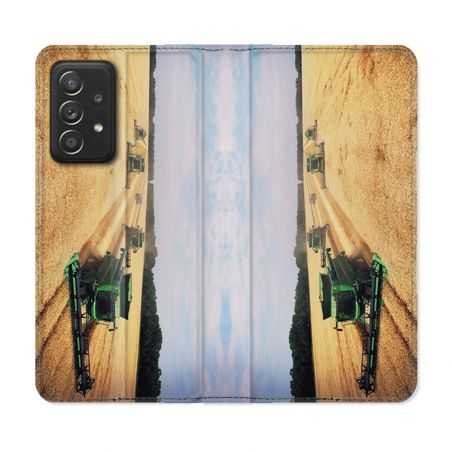 Housse Cuir Portefeuille Pour Samsung Galaxy A33 5G Agriculture Moissonneuse