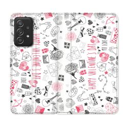 Housse Cuir Portefeuille Pour Samsung Galaxy A33 5G Amour Valentines