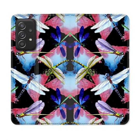 Housse Cuir Portefeuille Pour Samsung Galaxy A33 5G Animal Libellule