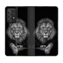 Housse Cuir Portefeuille Pour Samsung Galaxy A33 5G Animal Lion Majestueux