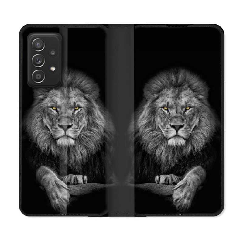 Housse Cuir Portefeuille Pour Samsung Galaxy A33 5G Animal Lion Majestueux