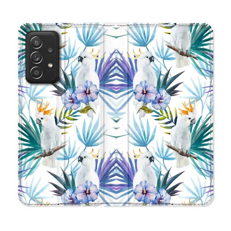 Housse Cuir Portefeuille Pour Samsung Galaxy A33 5G Animal Perroquet Peinture