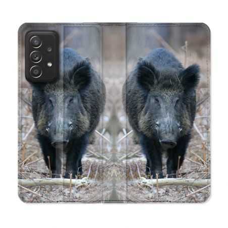 Housse Cuir Portefeuille Pour Samsung Galaxy A33 5G Chasse Sanglier Pin
