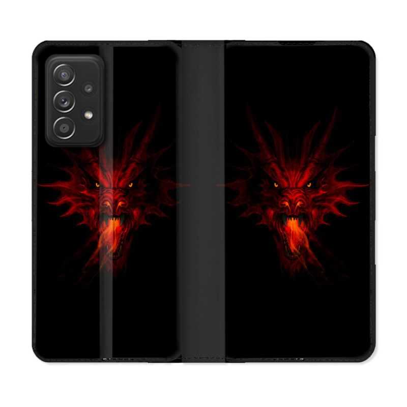 Housse Cuir Portefeuille Pour Samsung Galaxy A33 5G Fantastique Dragon Feu