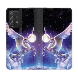 Housse Cuir Portefeuille Pour Samsung Galaxy A33 5G Fantastique Licorne Céleste