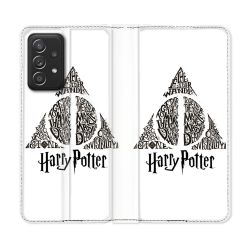 Housse Cuir Portefeuille Pour Samsung Galaxy A33 5G Harry Potter Hollows triangle Blanc