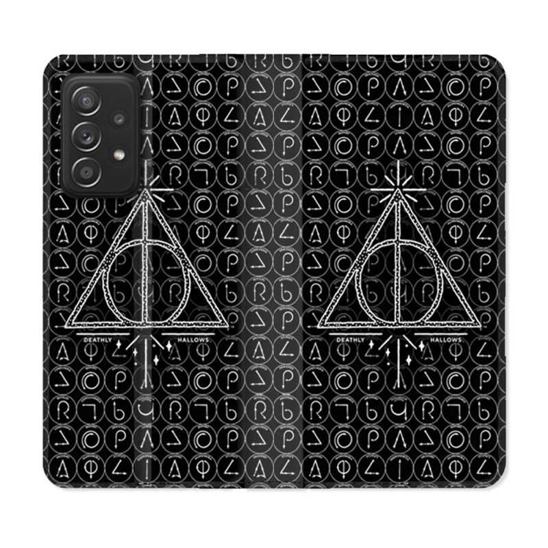 Housse Cuir Portefeuille Pour Samsung Galaxy A33 5G Harry Potter Hollows Triangle Noir