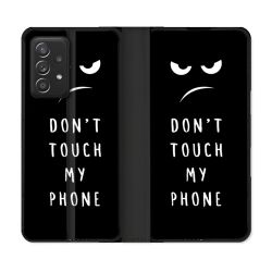 Housse Cuir Portefeuille Pour Samsung Galaxy A33 5G Humour Don't Touch