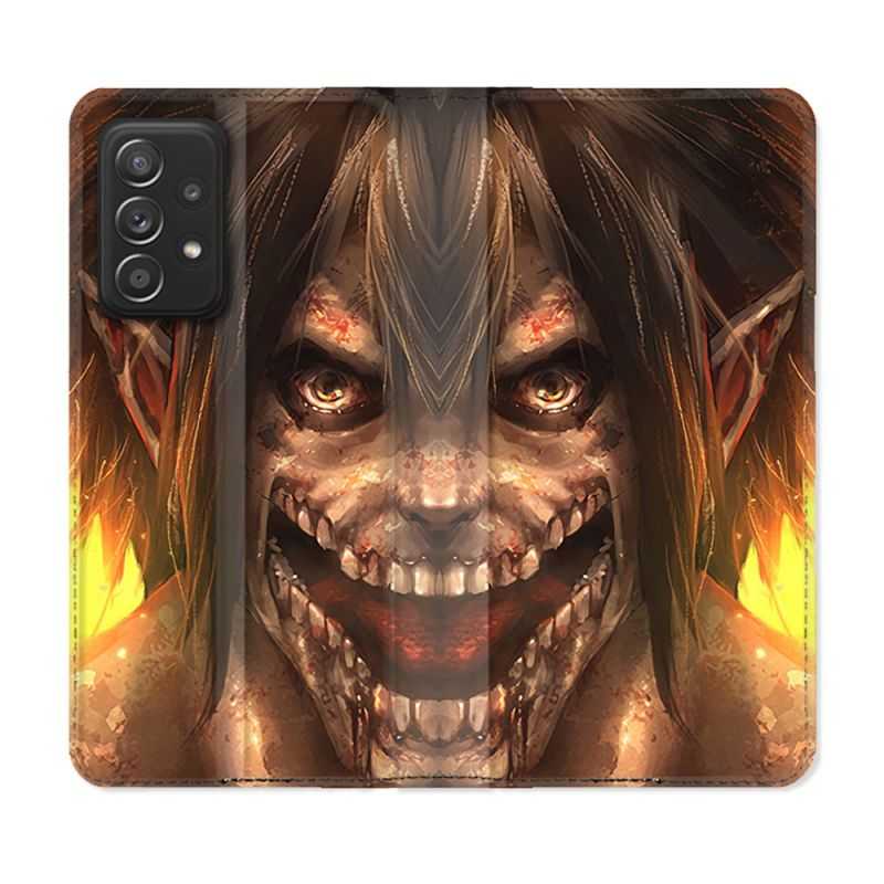 Housse Cuir Portefeuille Pour Samsung Galaxy A33 5G Manga Attaque Titans Eren Titan