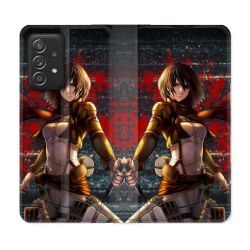 Housse Cuir Portefeuille Pour Samsung Galaxy A33 5G Manga Attaque Titans Mikasa