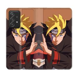 Housse Cuir Portefeuille Pour Samsung Galaxy A33 5G Manga Boruto Signe