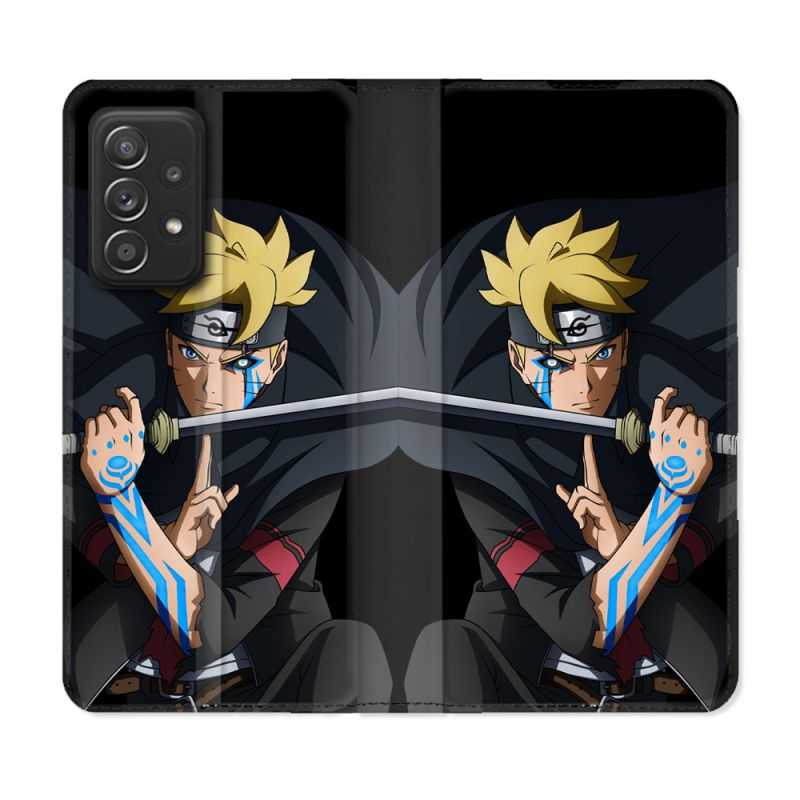 Housse Cuir Portefeuille Pour Samsung Galaxy A33 5G Manga Boruto Tatouage