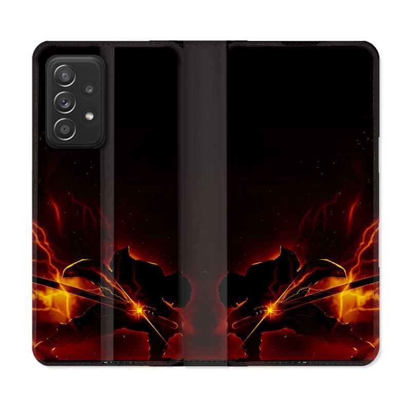 Housse Cuir Portefeuille Pour Samsung Galaxy A33 5G Manga Demon Slayer Electric