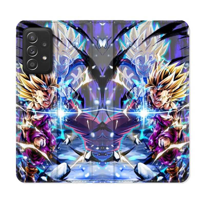 Housse Cuir Portefeuille Pour Samsung Galaxy A33 5G Manga Dragon Ball Sangohan Duo