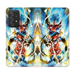 Housse Cuir Portefeuille Pour Samsung Galaxy A33 5G Manga Dragon Ball Sangoku Blanc