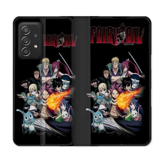 Housse Cuir Portefeuille Pour Samsung Galaxy A33 5G Manga Fairy Tail Logo Team