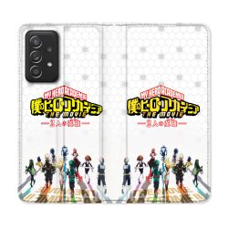 Housse Cuir Portefeuille Pour Samsung Galaxy A33 5G Manga My Hero Academia Blanc