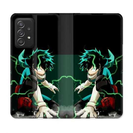 Housse Cuir Portefeuille Pour Samsung Galaxy A33 5G Manga My Hero Academia Deku