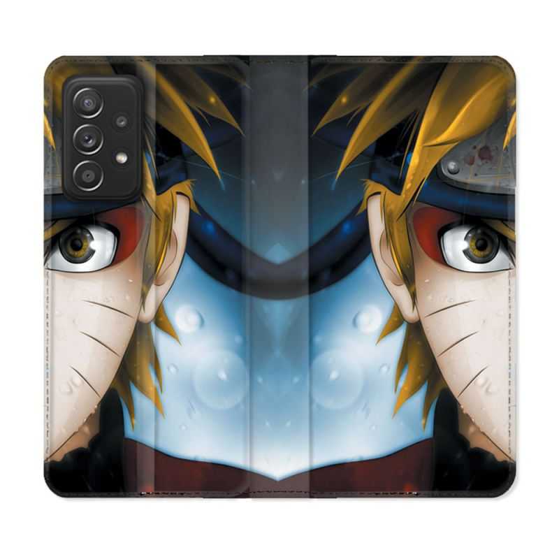 Housse Cuir Portefeuille Pour Samsung Galaxy A33 5G Manga Naruto Blanc