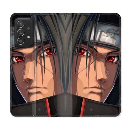 Housse Cuir Portefeuille Pour Samsung Galaxy A33 5G Manga Naruto Itachi Visage