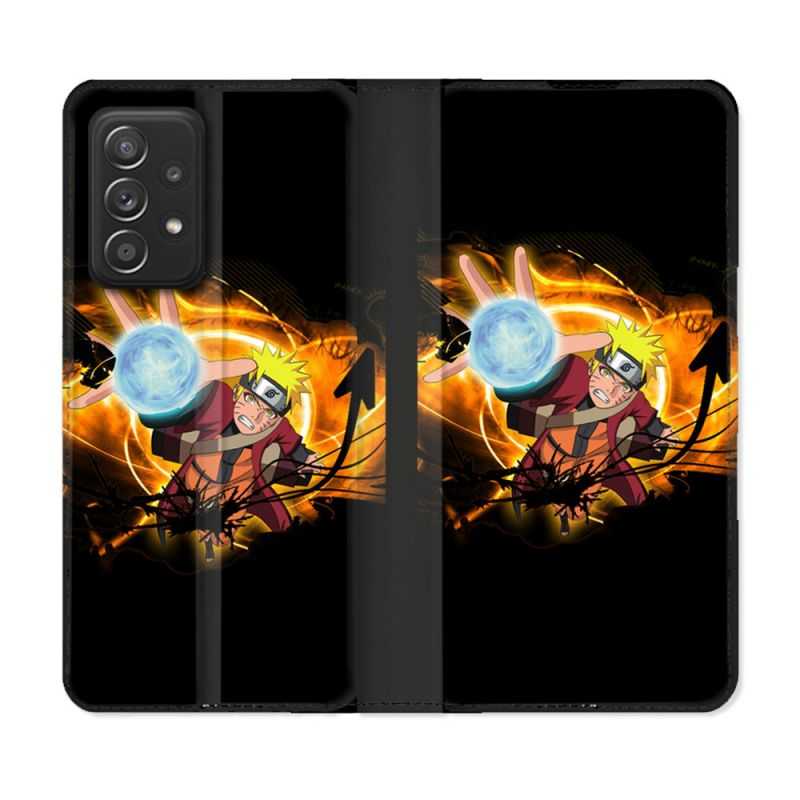 Housse Cuir Portefeuille Pour Samsung Galaxy A33 5G Manga Naruto Noir