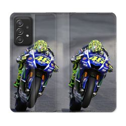 Housse Cuir Portefeuille Pour Samsung Galaxy A33 5G Moto Course GP Wheeling 46