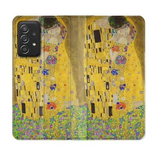 Housse Cuir Portefeuille Pour Samsung Galaxy A33 5G Peinture Le Baiser