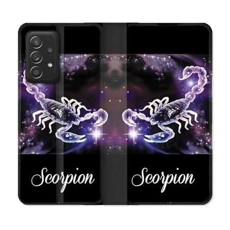Housse Cuir Portefeuille Pour Samsung Galaxy A33 5G Signe Zodiaque 2 Scorpion