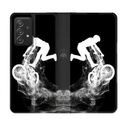 Housse Cuir Portefeuille Pour Samsung Galaxy A33 5G Sport VTT Noir