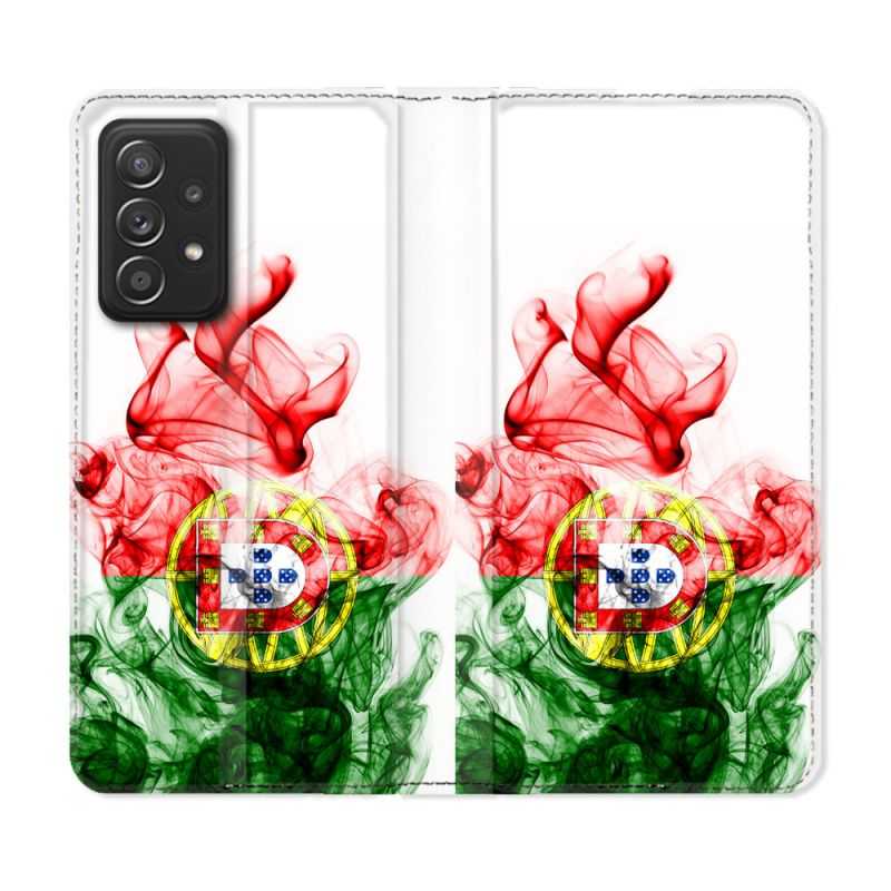Housse Cuir Portefeuille Pour Samsung Galaxy A33 5G Voyage Portugal Flamme