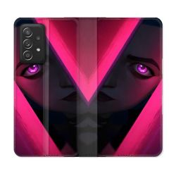 Housse Cuir Portefeuille Pour Samsung Galaxy A33 5G Arcane Jynx Rose