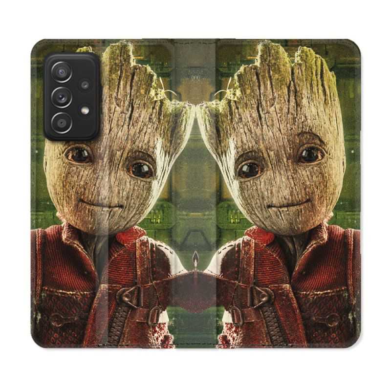 Housse Cuir Portefeuille Pour Samsung Galaxy A33 5G Groot Vert