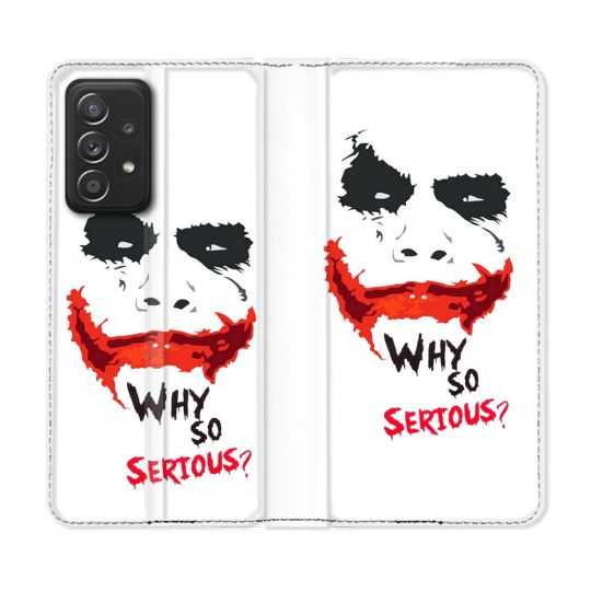 Housse Cuir Portefeuille Pour Samsung Galaxy A33 5G Joker Blanc