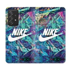 Housse Cuir Portefeuille Pour Samsung Galaxy A33 5G Nike Turquoise