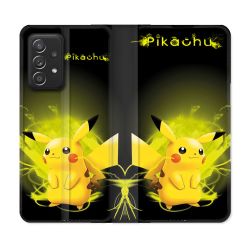 Housse Cuir Portefeuille Pour Samsung Galaxy A33 5G Pokemon Pikachu Eclair