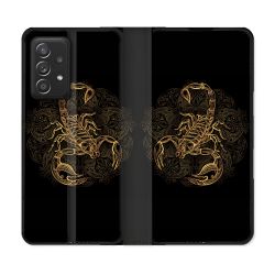Housse Cuir Portefeuille Pour Samsung Galaxy A53 5G Animal Scorpion Fresque
