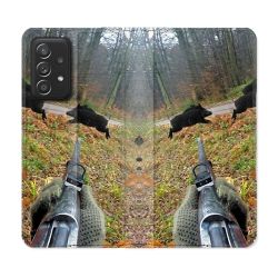 Housse Cuir Portefeuille Pour Samsung Galaxy A53 5G Chasse Vision Tir