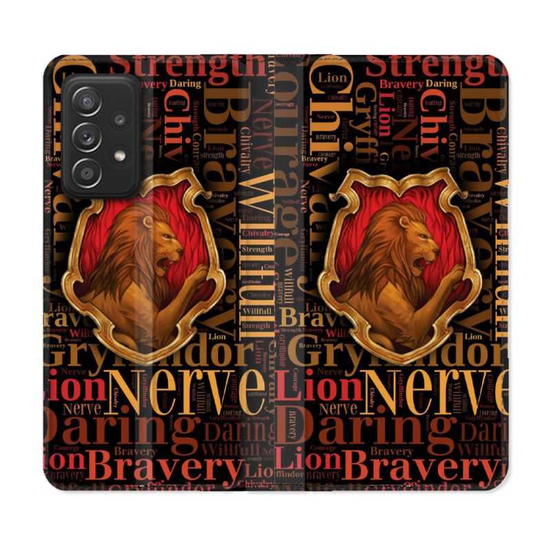 Housse Cuir Portefeuille Pour Samsung Galaxy A53 5G Harry Potter Griffondor