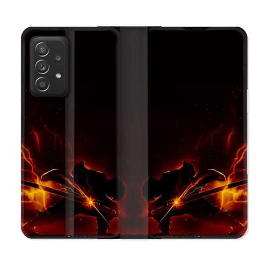 Housse Cuir Portefeuille Pour Samsung Galaxy A53 5G Manga Demon Slayer Electric