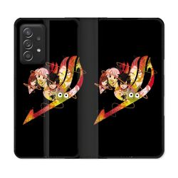 Housse Cuir Portefeuille Pour Samsung Galaxy A53 5G Manga Fairy Tail Logo Noir