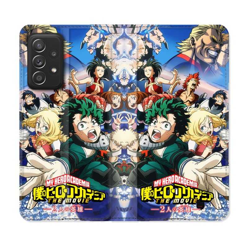 Housse Cuir Portefeuille Pour Samsung Galaxy A53 5G Manga My Hero Academia Affiche