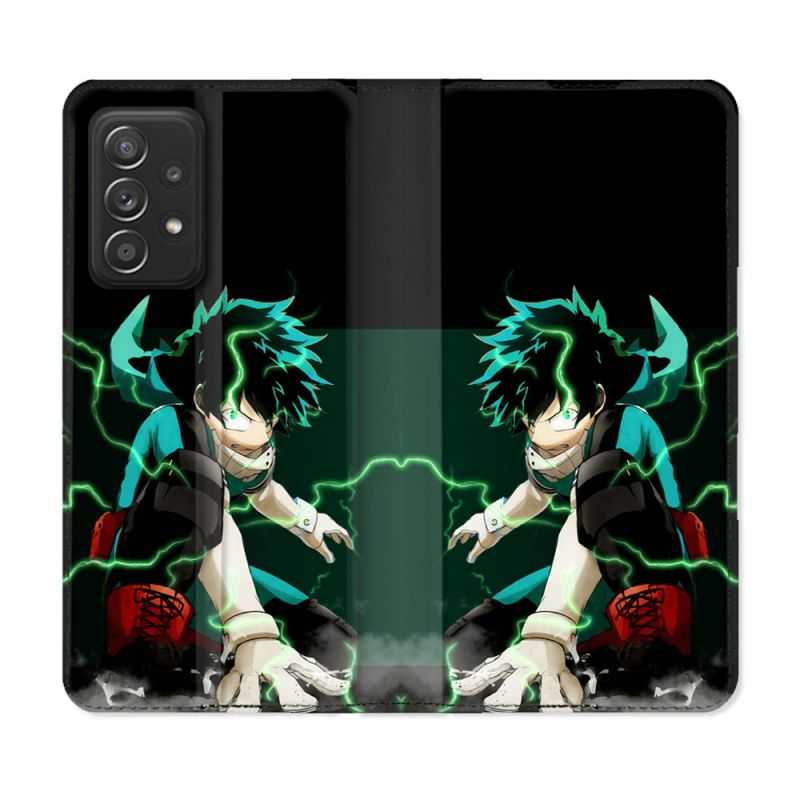 Housse Cuir Portefeuille Pour Samsung Galaxy A53 5G Manga My Hero Academia Deku