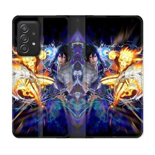 Housse Cuir Portefeuille Pour Samsung Galaxy A53 5G Manga Naruto VS